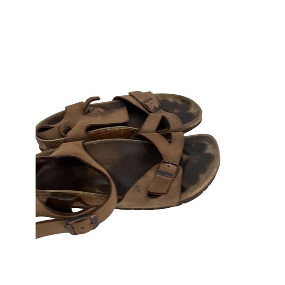 Birkenstock Milano Brown Leather Ankle Strap Buckle Sandals Size 37 LS - Picture 8 of 9